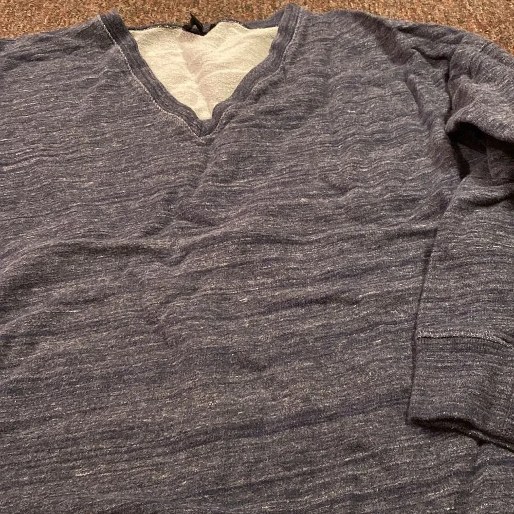 J crew blue v‎ neck top L